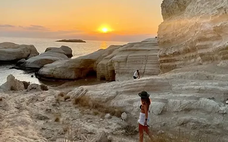 the island beach sunset